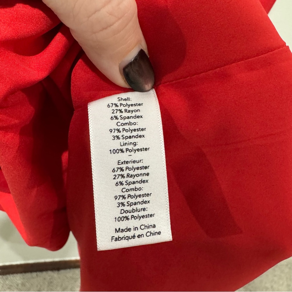 New! Likely Lorna Midi Dress Scarlet Red Size 8 - Picture 9 of 10